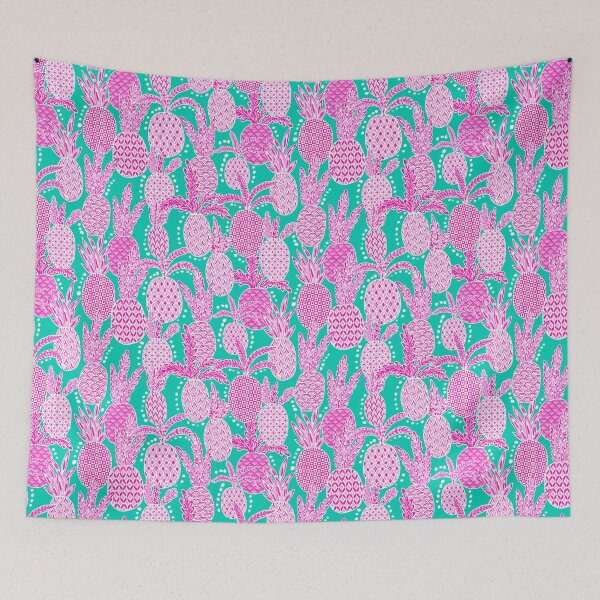 Item preview, Ananas-Jade Pink designed and sold by Fabricatemyart.