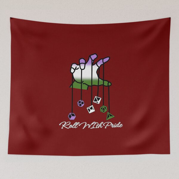 Item preview, Genderqueer DND Pride Flag, Queer "Roll With Pride" Design, Dungeon Master designed and sold by Travelslightly.
