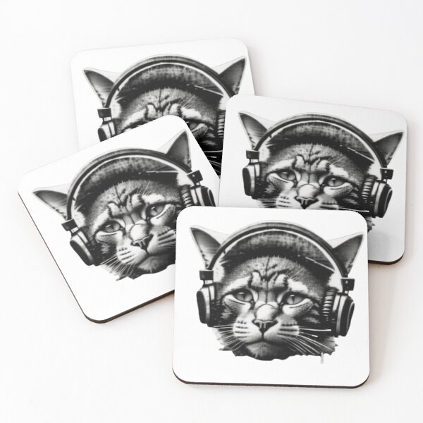 Item preview, Cat with Headphones designed and sold by CamiGraphix.