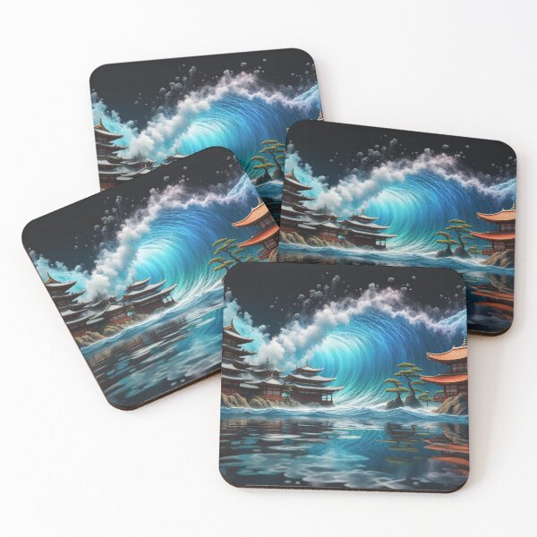 Item preview, Beautiful Asian landscape tsunami designed and sold by Coolparrotgirl.