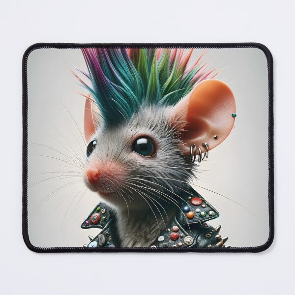 Item preview, Punk Mouse Portrait designed and sold by flarble.