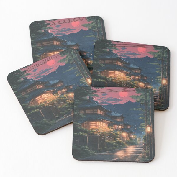 Item preview, Beautiful Asian landscape Kyoto street at night designed and sold by Coolparrotgirl.