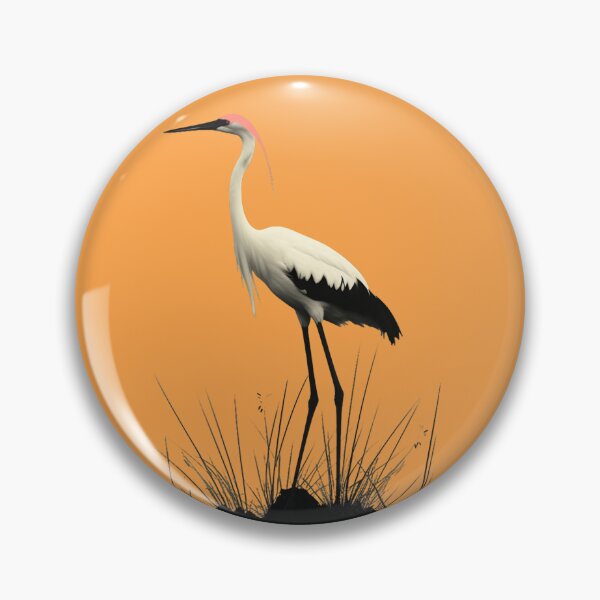 Item preview, Red-Crowned Crane Art designed and sold by Obsidian Ink by Wilshire.