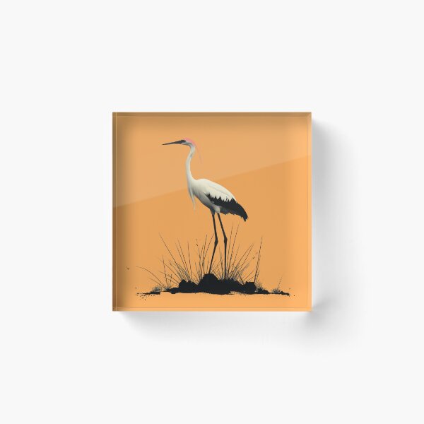 Item preview, Red-Crowned Crane Art designed and sold by Obsidian Ink by Wilshire.