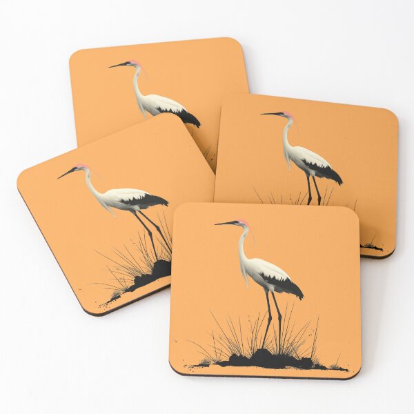 Item preview, Red-Crowned Crane Art designed and sold by Obsidian Ink by Wilshire.