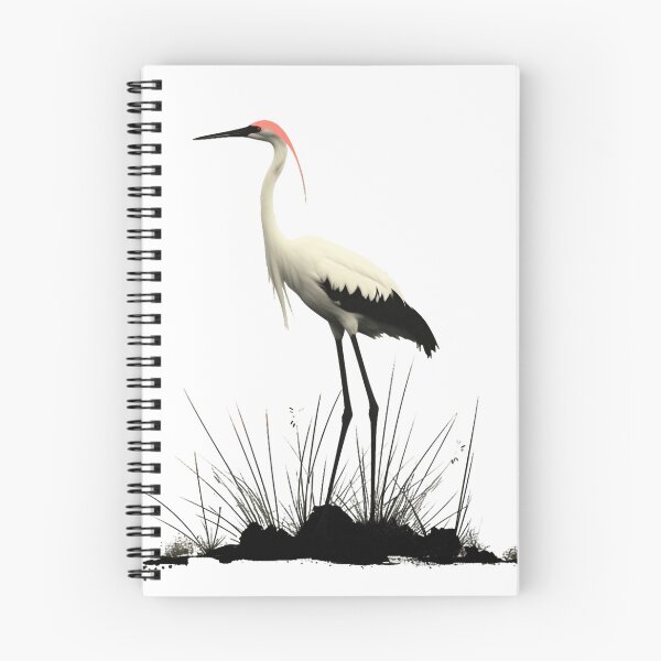 Item preview, Red-Crowned Crane Art designed and sold by Obsidian Ink by Wilshire.
