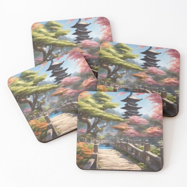 Item preview, Beautiful Asian landscape, japanese garden designed and sold by Coolparrotgirl.