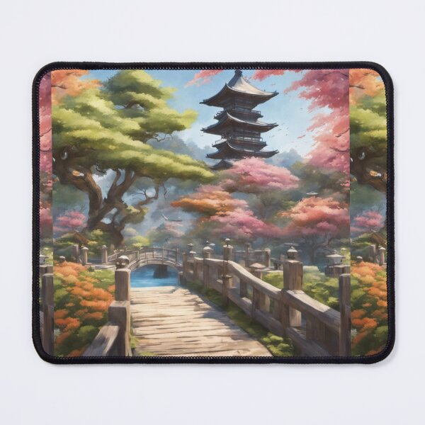 Item preview, Beautiful Asian landscape, japanese garden designed and sold by Coolparrotgirl.