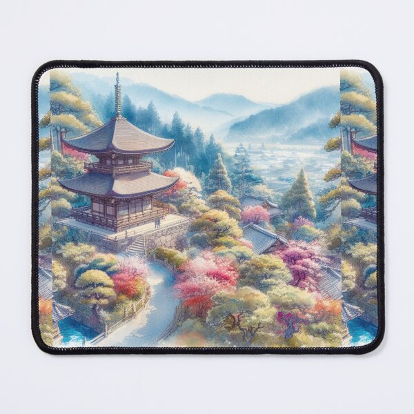 Item preview, Beautiful Asian landscape with pagoda designed and sold by Coolparrotgirl.