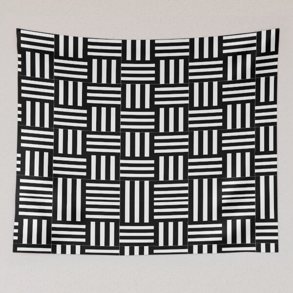 Item preview, Retro black and white geometric pattern  designed and sold by itsinnav.
