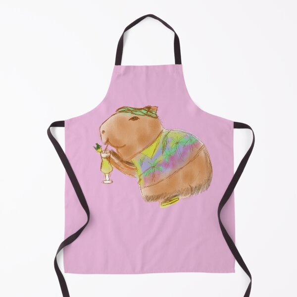 Item preview, Doodle painting of a very vacationing capybara designed and sold by altairaleon.
