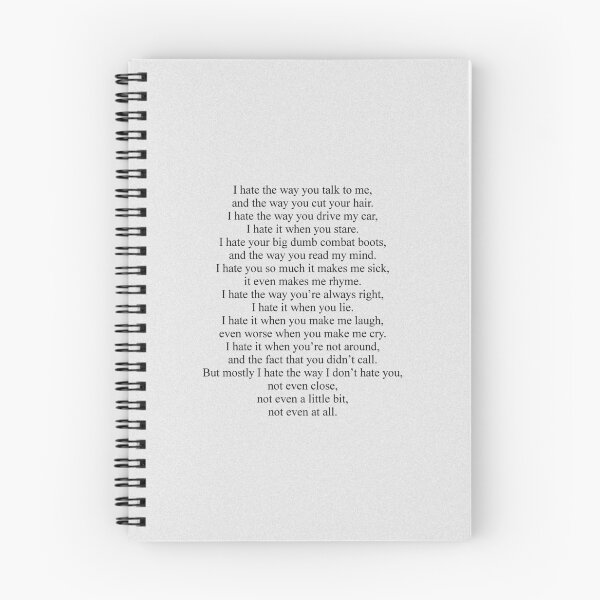 Item preview, 10 Thing I Hate About You Poem designed and sold by LexiDeYoung.