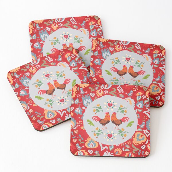 Item preview, Folk Roosters designed and sold by Kiraguapa.