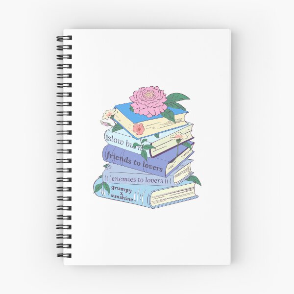 Item preview, Blue Romance Tropes as Pile of Books with Flowers designed and sold by CorLeoniss.
