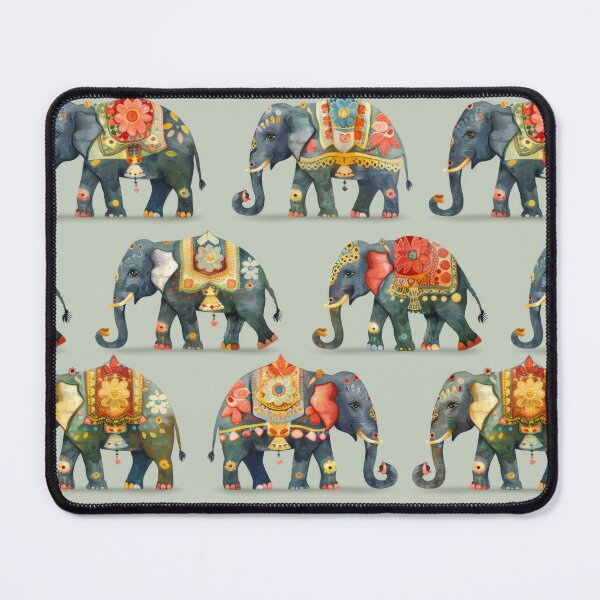 Item preview, Decorative Patterned Elephants Illustration designed and sold by ImagineCorner.