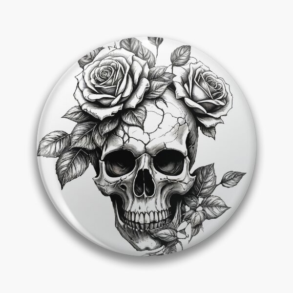 Item preview, Skull and roses designed and sold by Petersnook.