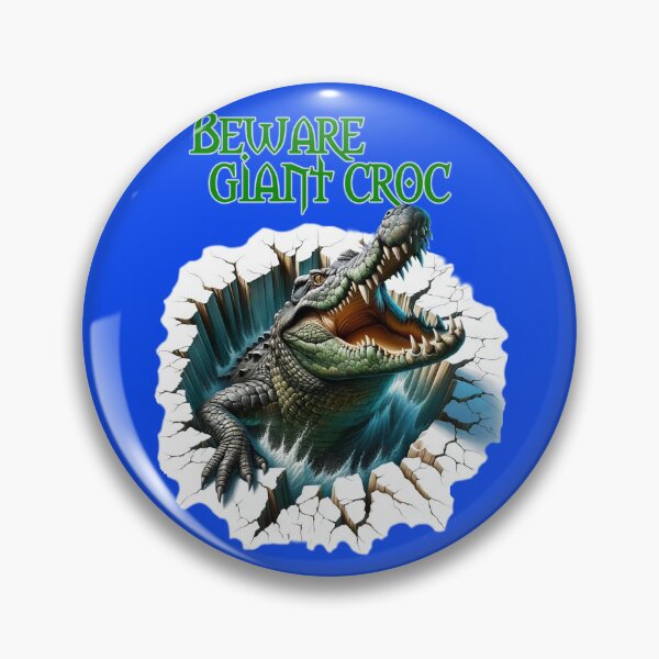 Item preview, Beware giant crocodile climbing out of a hole designed and sold by LoneAngel.