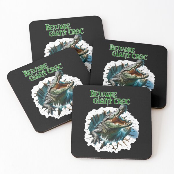 Item preview, Beware giant crocodile climbing out of a hole designed and sold by LoneAngel.