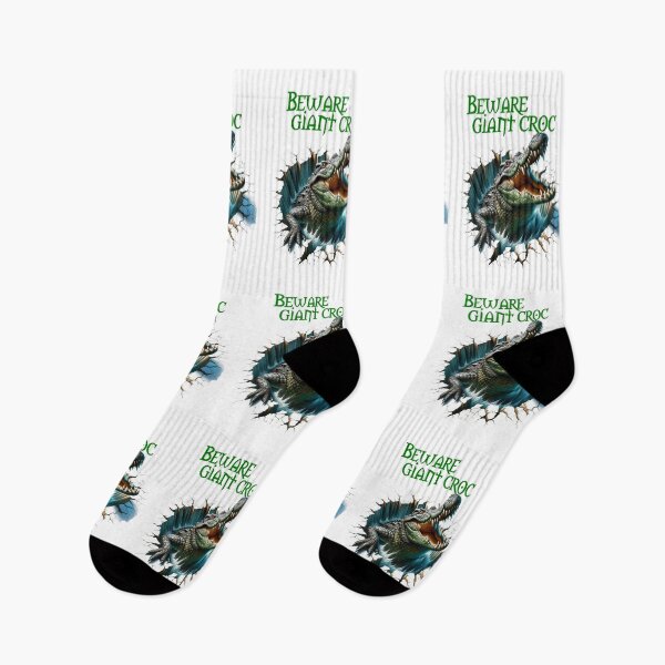 Item preview, Beware giant crocodile climbing out of a hole designed and sold by LoneAngel.