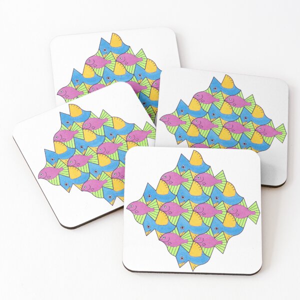 Item preview, Geometric Birds and Fish designed and sold by tessellationfan.