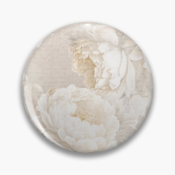 Item preview, Large peonies. Neutra beige floral vintage home decor. Boho flowers. designed and sold by arsiart.