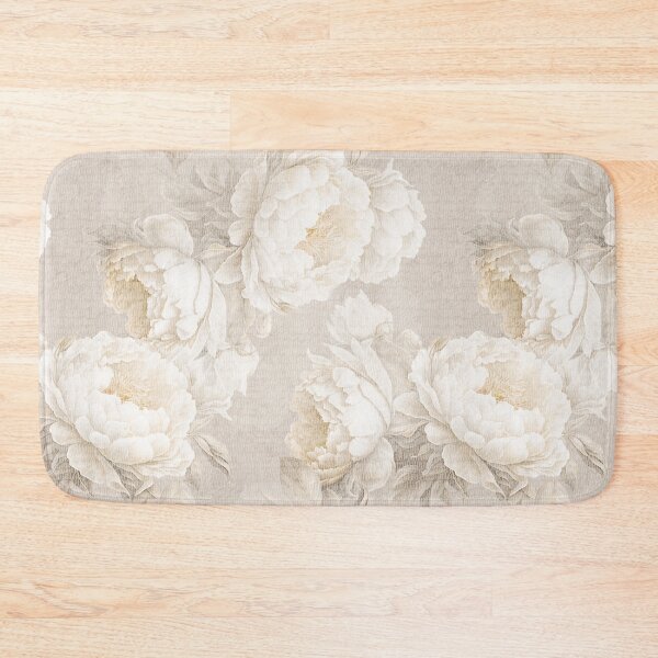 Item preview, Large peonies. Neutra beige floral vintage home decor. Boho flowers. designed and sold by arsiart.