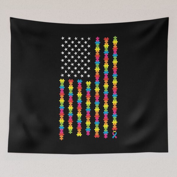 Item preview, Autism Awareness Flag USA designed and sold by VomHaus.