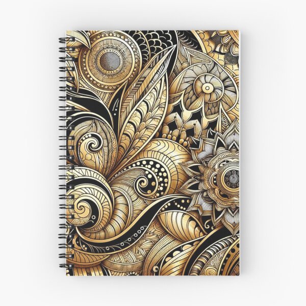 Artikelvorschau, Gold- und schwarzes Zentangles-Design entworfen und verkauft von Blessinger77.
