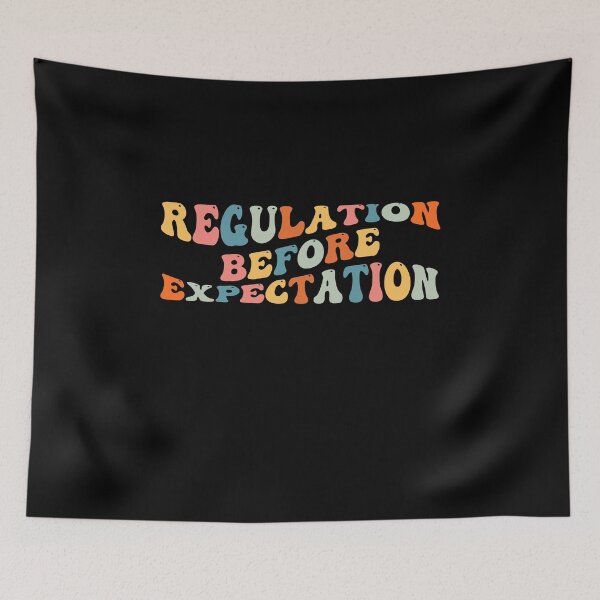 Item preview, Regulation Before Expectation Neurodiversity Affirming,Groovy Design designed and sold by belladesign7.