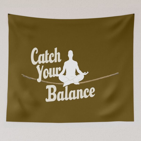 Item preview, Tightrope meditation with text ' Catch your Balance' designed and sold by Tomasz  Siennicki.