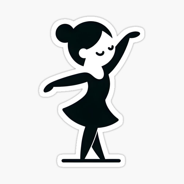 Item preview, Black Silhouette Dance: Minimalist Beauty in Motion designed and sold by SplashTastic.