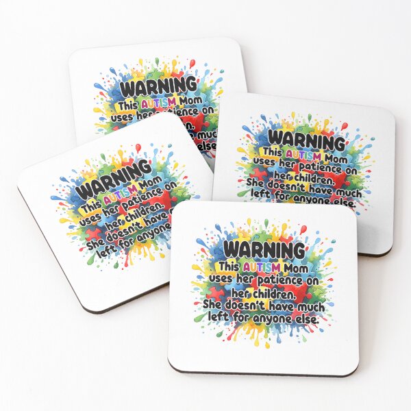 Item preview, Mom Warning Autism Awareness designed and sold by CFWid1.