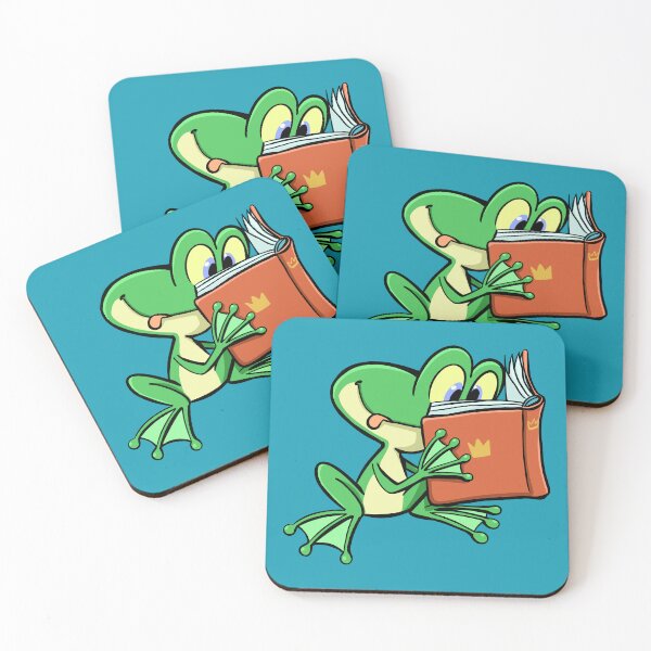Item preview, frog reads fairy tales from a book designed and sold by duxpavlic.