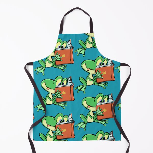 Item preview, frog reads fairy tales from a book designed and sold by duxpavlic.