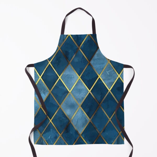 Item preview, Blue Gold windows tiles motif pattern design designed and sold by BartHugoKnight.
