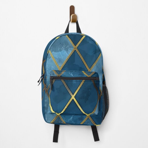 Item preview, Blue Gold windows tiles motif pattern design designed and sold by BartHugoKnight.
