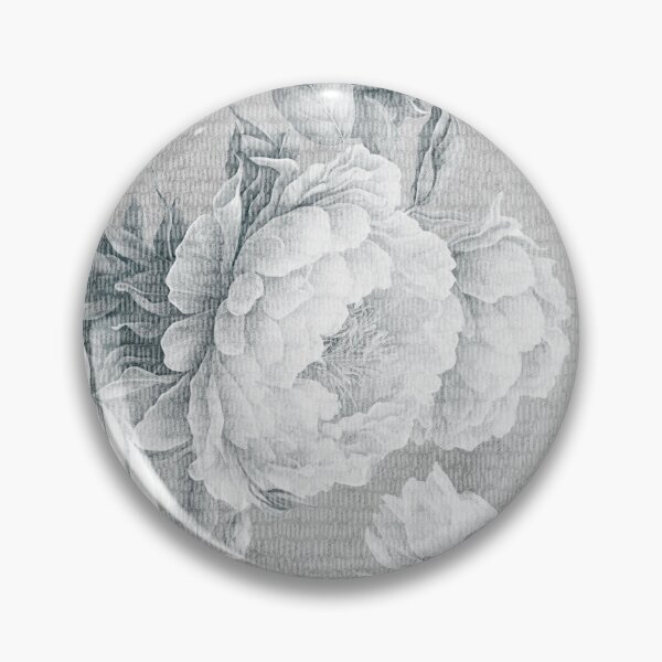 Item preview, Grey large peonies. Monochrome bohemian garden. designed and sold by arsiart.