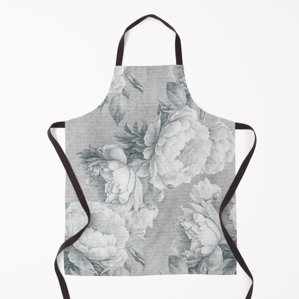 Item preview, Grey large peonies. Monochrome bohemian garden. designed and sold by arsiart.