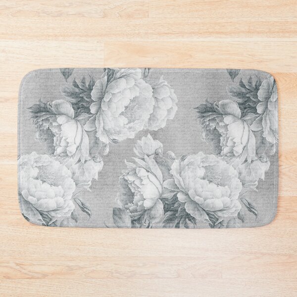 Item preview, Grey large peonies. Monochrome bohemian garden. designed and sold by arsiart.