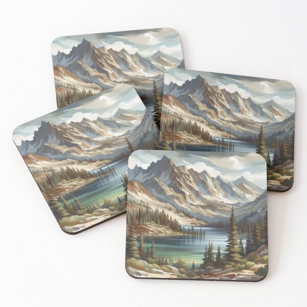 Item preview, Tranquil Peaks Serenity Amidst the Alpine Lake Panorama designed and sold by ArtComixHaven.