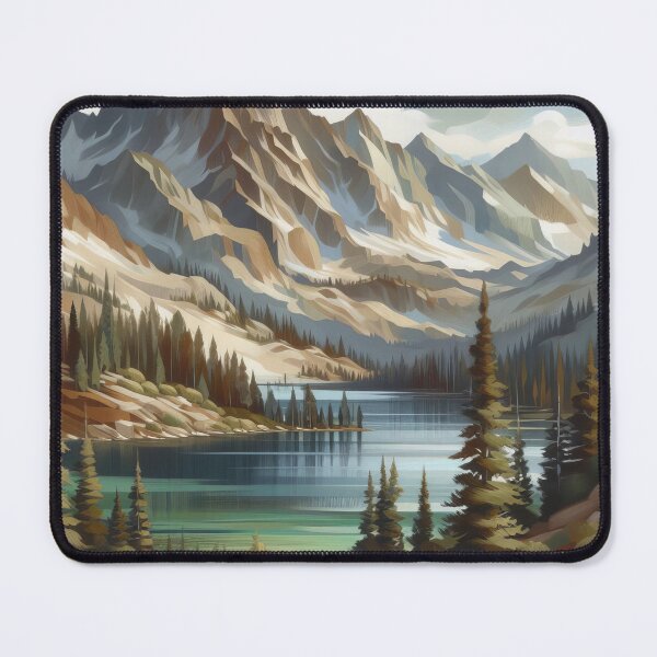Item preview, Tranquil Peaks Serenity Amidst the Alpine Lake Panorama designed and sold by ArtComixHaven.