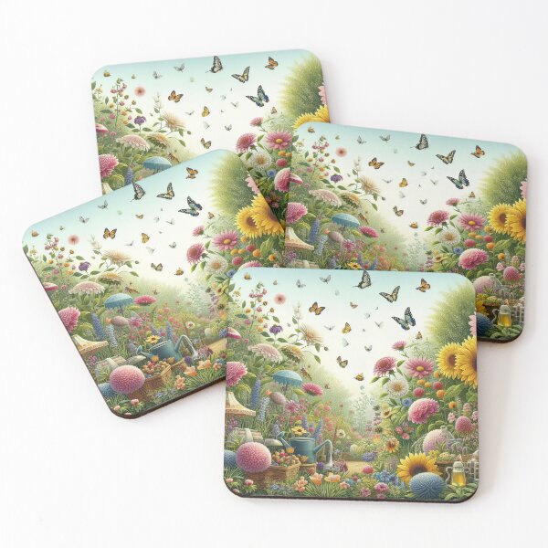 Item preview, Garden Whimsy Butterflies Flutter in a Floral Paradise designed and sold by ArtComixHaven.