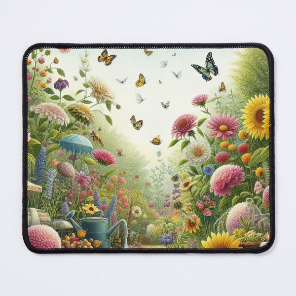 Item preview, Garden Whimsy Butterflies Flutter in a Floral Paradise designed and sold by ArtComixHaven.