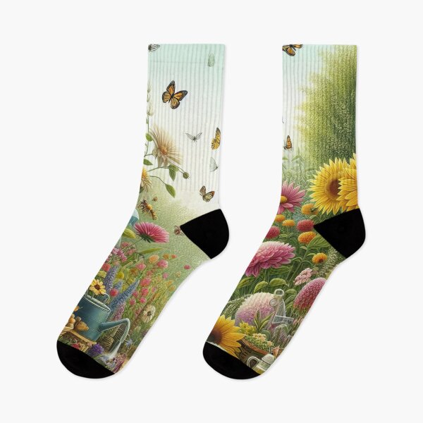 Item preview, Garden Whimsy Butterflies Flutter in a Floral Paradise designed and sold by ArtComixHaven.