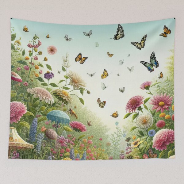 Item preview, Garden Whimsy Butterflies Flutter in a Floral Paradise designed and sold by ArtComixHaven.