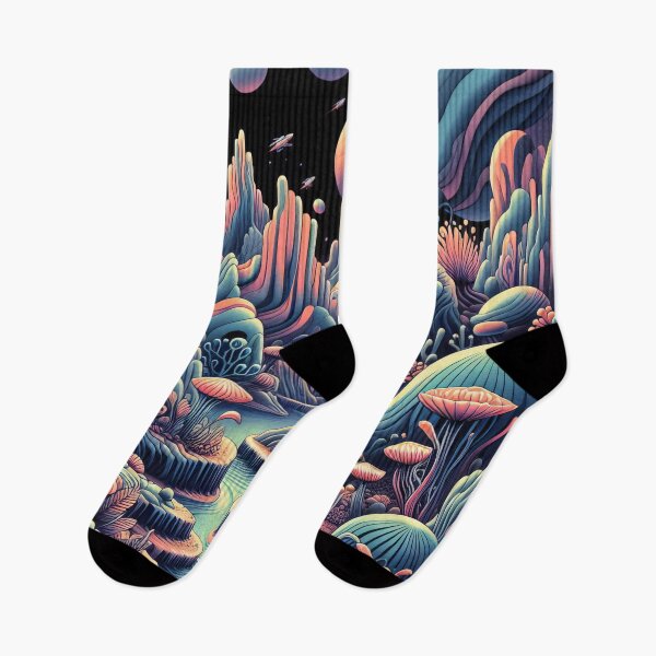 Item preview, Alien Flora: An Extraterrestrial Landscape of Cosmic Vegetation designed and sold by ArtComixHaven.