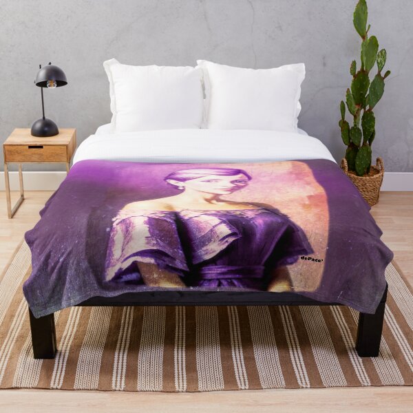 Item preview, Grunge Painting of Beautiful Girl in Purple - dePace' designed and sold by mrpropcake.