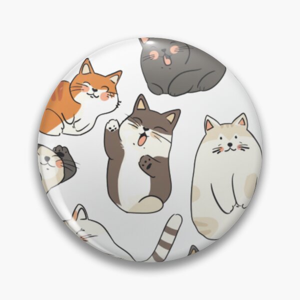 Item preview, Cute Cat Pattern on White designed and sold by CosmicSlothCups.