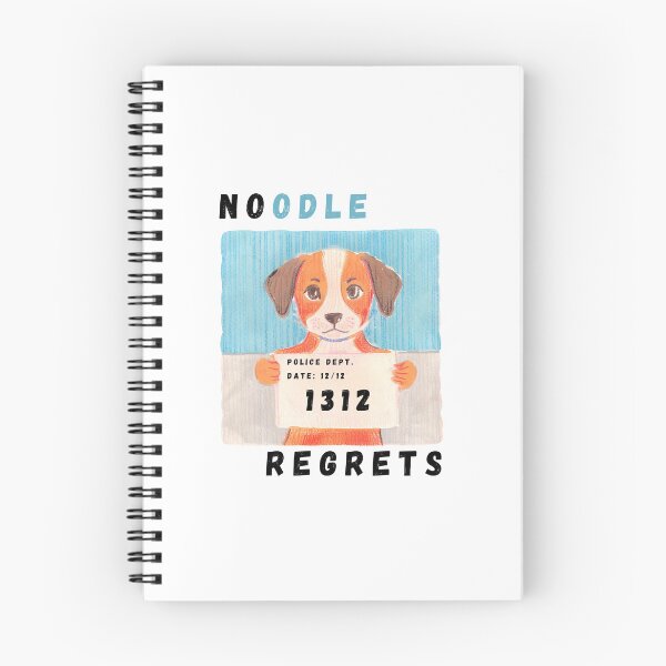 Item preview, Noodle Regrets Guilty Puppy designed and sold by PunnyPawsArt.