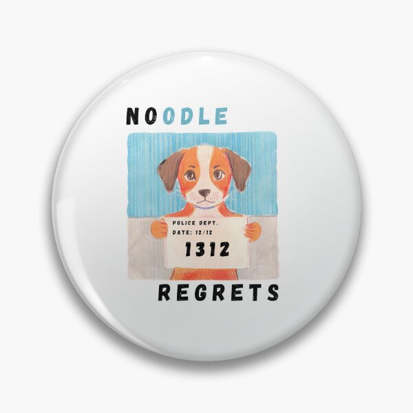 Item preview, Noodle Regrets Guilty Puppy designed and sold by PunnyPawsArt.